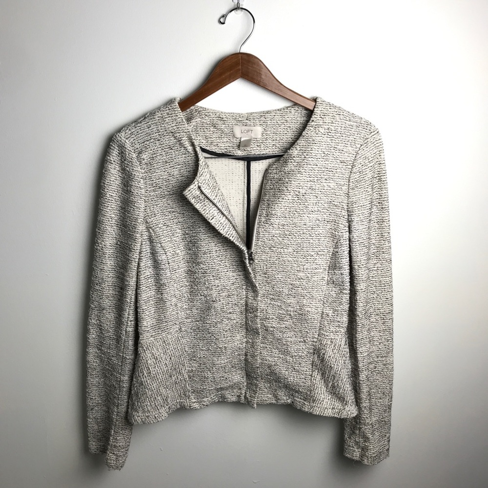 Ann Taylor LOFT tweed blazer, sz M
